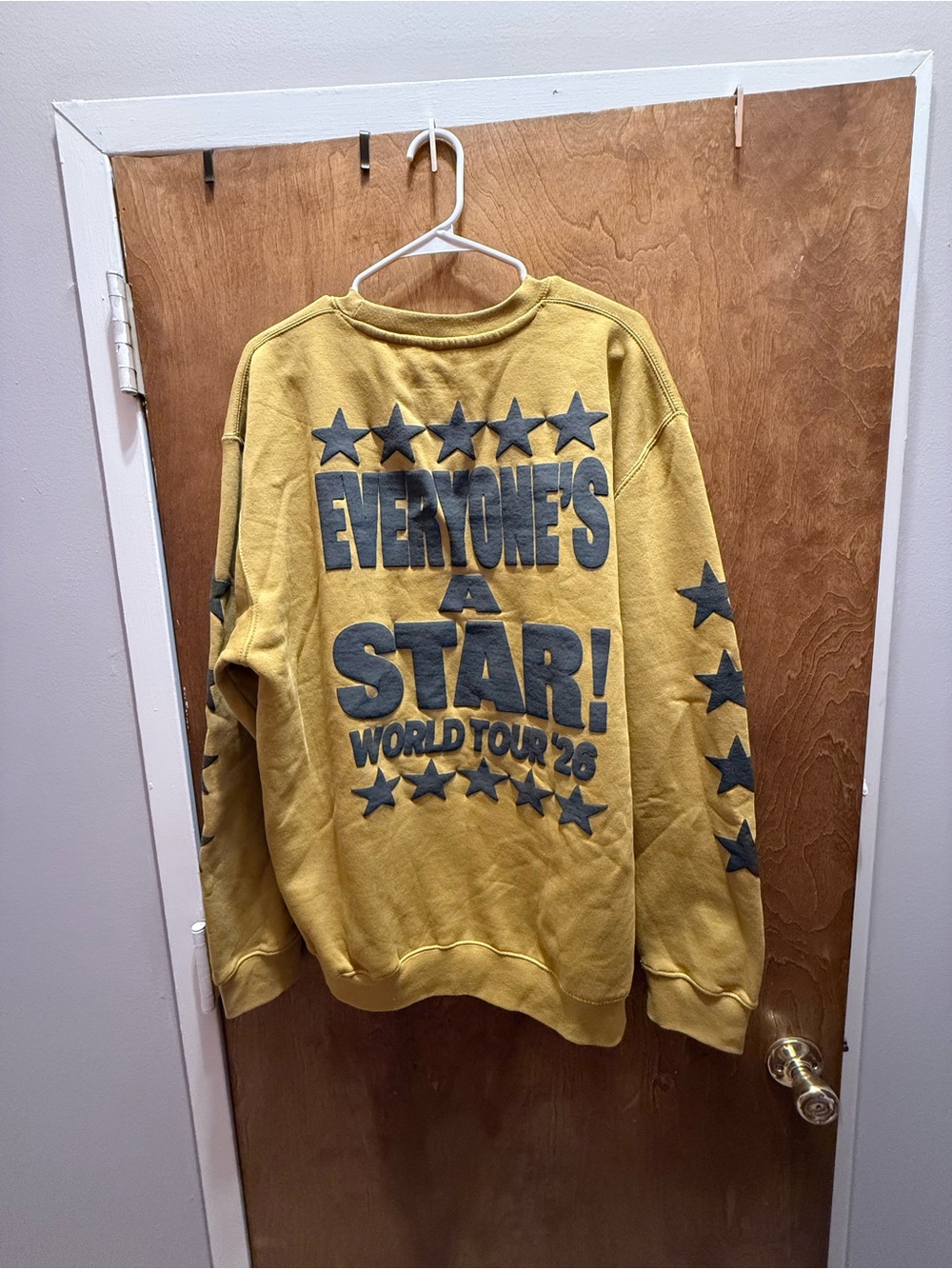 5 Seconds Of Summer Yellow Crewneck Sweatshirt with Gray Star Graphic